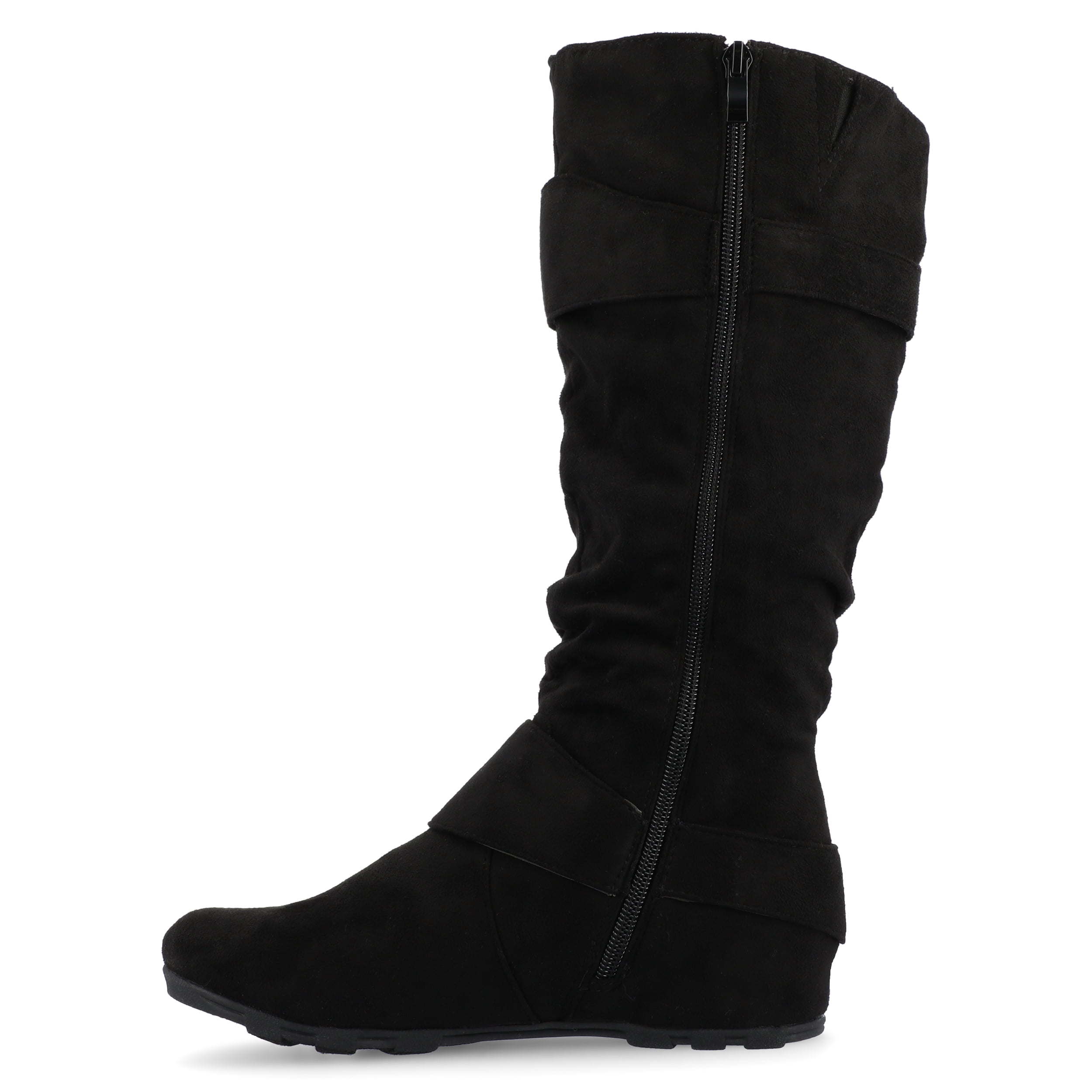 Journee Womens Jester-01 Hidden Wedge Riding Boots