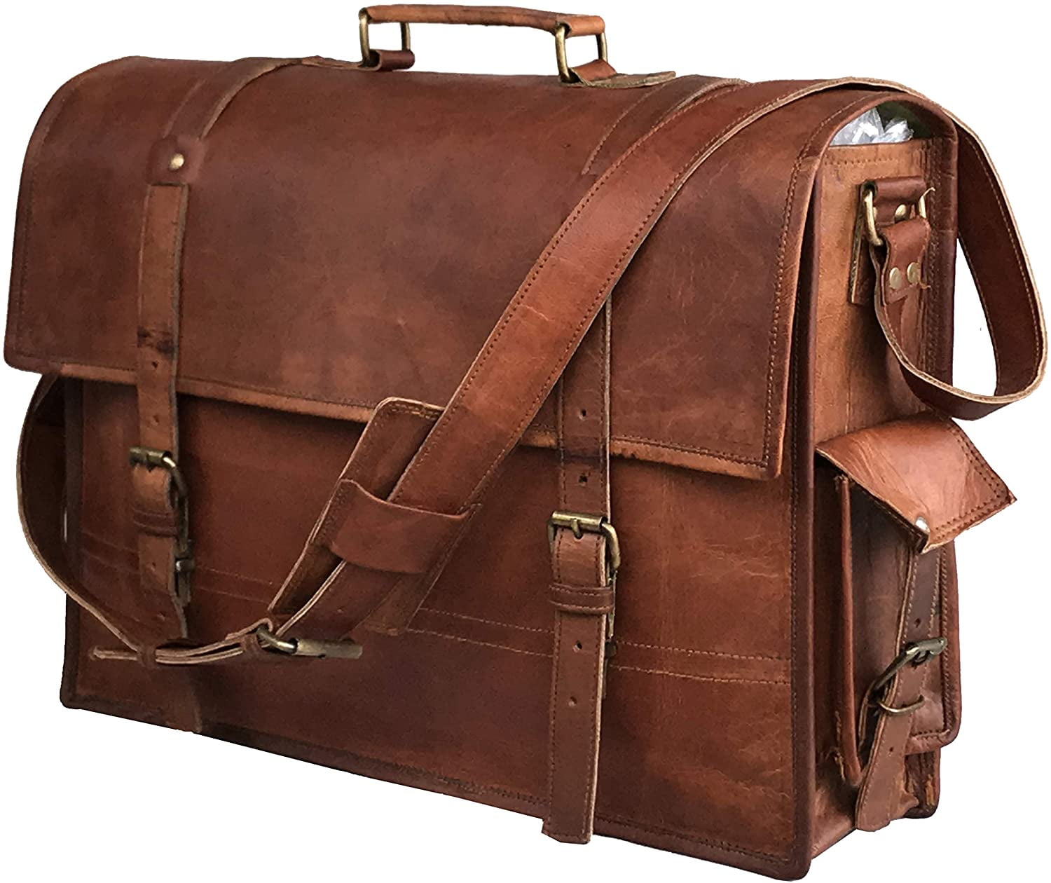 leather crossbody briefcase