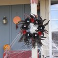thumbnail image 3 of Decoración de la placa de la puerta de Halloween Corona artificial de ratán rosa para la oficina de la etapa de la boda FLhrweasw Nuevo, 3 of 8