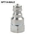 thumbnail image 1 of High Pressure 3/8" 1/4" NPT Threaded Hydraulic Quick Coupler Tractor Coupler, 1 of 10
