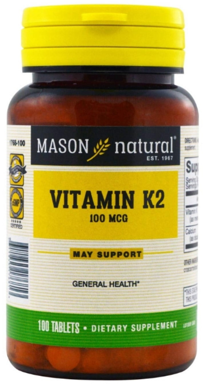 Mason Natural VItamin K2 100 mcg, 100 Each