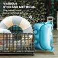 thumbnail image 5 of Outsunny Four Wheels Pool Float Storage, Dark Gray, Steel/PE Rattan, 43.25" x 22.5" x 28", 5 of 8