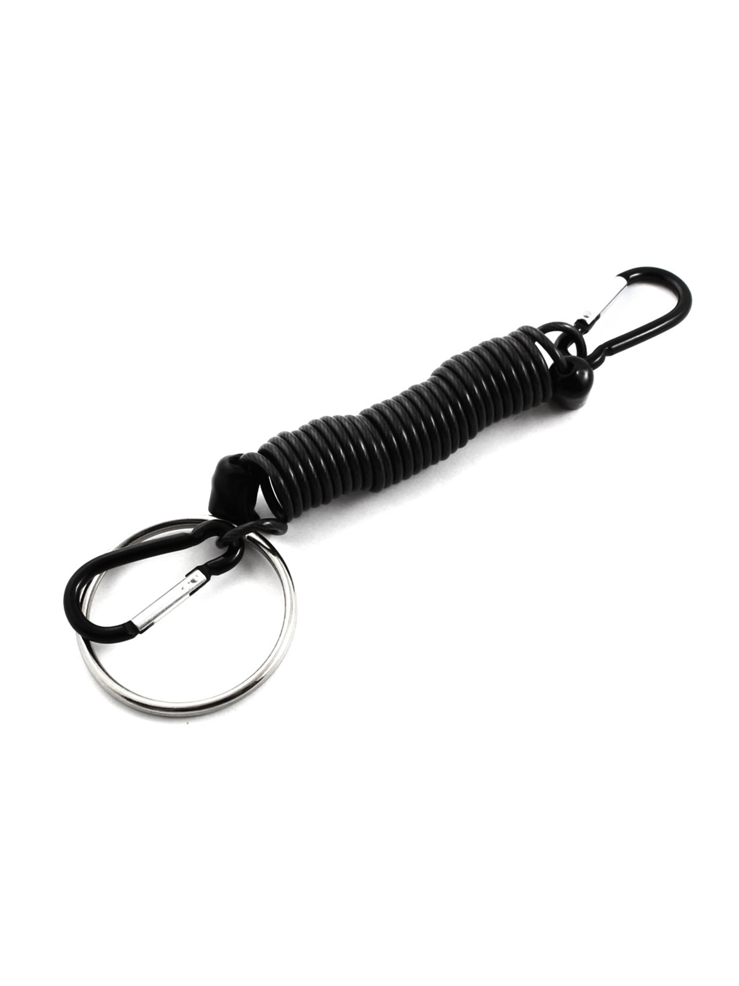 Securit Key Coil Chain 'N Clip Wearable Key Organizer Flexible Coil Black 04992 
