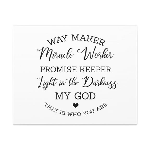 Scripture Walls Isaiah 43:16 Way Maker Bible Verse Canvas Christian Wall Art Ready to Hang Unframed