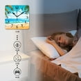 thumbnail image 4 of Square Wall Clock,Beach With Palm Trees And Waves Under Blue Sky,Silent Non-Ticking Wall Clock Decor for Home Office Kitchen Living Room Bedroom(12inch), 4 of 4