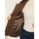 thumbnail image 5 of Abrigo Duffle con Cierre Frontal para Mujer Inspire Chic, con Capucha, Corto, Talla XL, Color Marrón Oscuro, 5 of 6