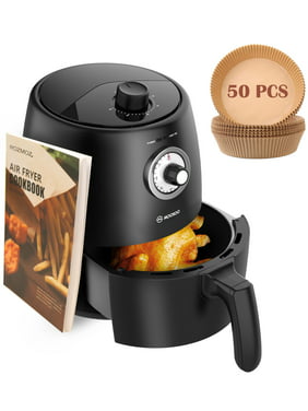 MOOSOO Air Fryer 2Qt Air Fryer Oven With Time/Temp Control, Air Fryer Liner