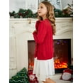 thumbnail image 4 of Arshiner Girl Tulle Dress Winter Long Sleeve Teen Girls Party Casual Dresses, 4 of 8