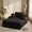 Black, variant on 47" Ultimate Cloud Sofa, Oversized Chaise Lounge Sleeper with Plush Corduroy Fabric, No Assembly Required, Cloud Couch for Living Room - Gray