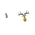 thumbnail image 6 of 2 Pieces Deer Head Sculpture Knight Figurine Resin Ornament for Office Desk Wall Mount Living Room Home Decoration, 6 of 8