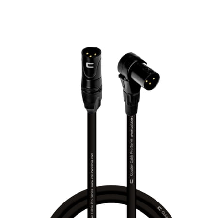 Coluber Cable 3-Pin M-Right Angle Balanced XLR Cable Color Premium Cord 6ft
