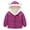 Plum Purple, variant on LYMAYTER Winter Kids Girls Cotton Jacket Baby Hooded Warm Jacket Toddler Solid Color Thickened Outerwear for 1-8 Years