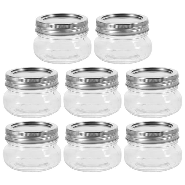 8Pcs Mini Mason Jars Sealing Jam Jars Small Glass Canning Jars Honey Jars Jam Storage Containers