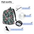 thumbnail image 3 of Wukai Rose Flowers Durable Canvas Laptop Backpack,Adjustable Shoulder Straps,Water-Resistant,Large Capacity,Stylish Design, Fits 15-17in Laptops,Unisex for School,Office,Travel-Medium, 3 of 5