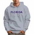 thumbnail image 4 of Men's 100% Cotton Blue FLORIDA Hoodie 330g Thick Pocket Hood, 4 of 16