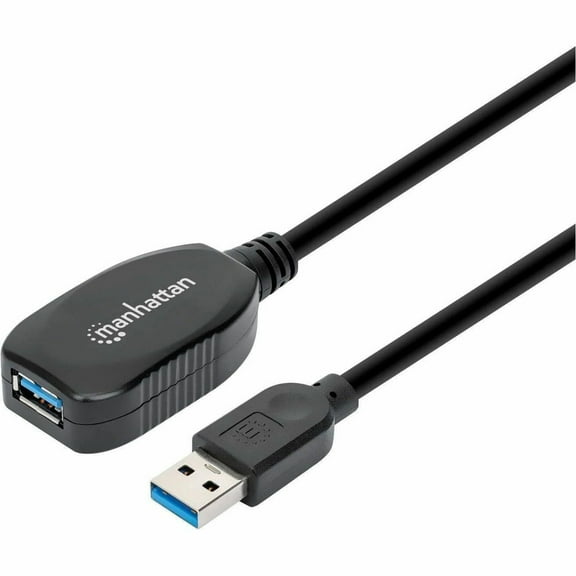 MANHATTAN 150712 A-Male to A-Female SuperSpeed USB 3.0 Active Extension Cable, 16ft