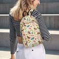 thumbnail image 5 of Fotbe Monkeys in the Jungle Printed Canvas Daypack - Stylish and Durable Vintage Compact Backpack - Class, Work, Travel, or Laptop Bookbag,Organized Compartments-Small, 5 of 5