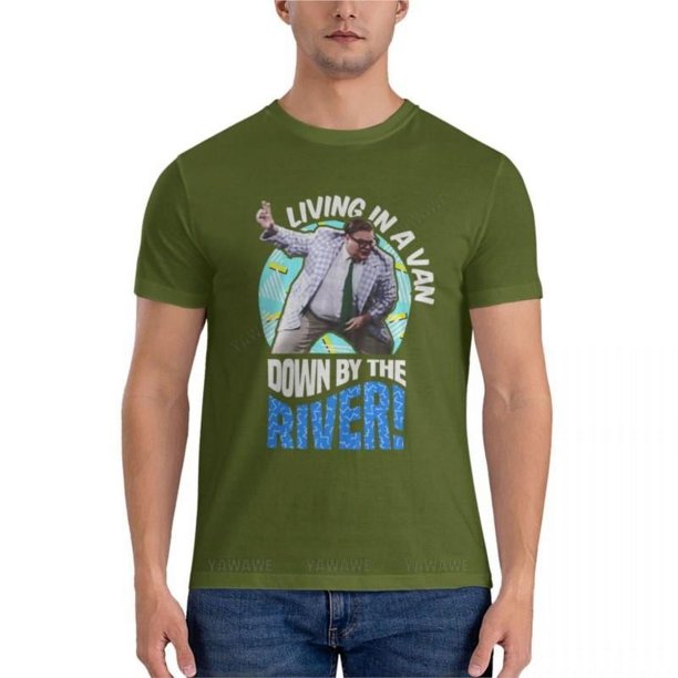 Camiseta de marca de verano para hombre camisa básica con gráfico nostálgico de Chris farley-matt Foley camisetas lisas