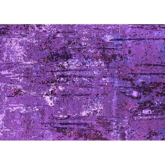 Ahgly Company Indoor Rectangle Oriental Purple Industrial Area Rugs, 3' x 5'