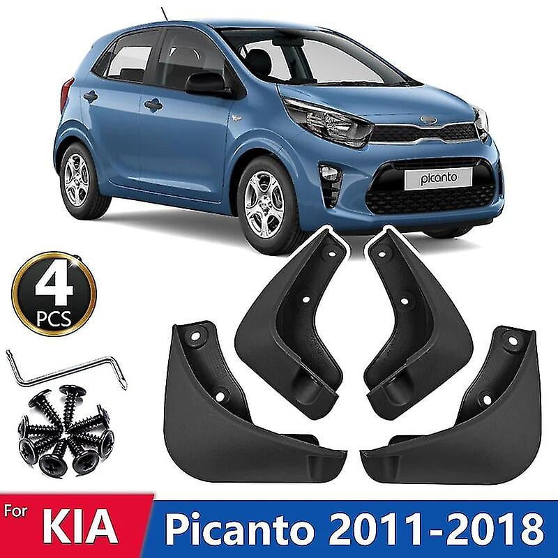 Mud Flaps For KIA Picanto 2007-2023 – Front & Rear Splash Guards, 4-PC Set With Hardware, Custom Fit Mudguards & Free Wash Towel