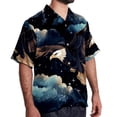 thumbnail image 2 of Starry bird Men's Short Sleeve Hawaiian Poplin Shirt - Casual Printed Button Down Summer Beach Shirt for Men, 2 of 6