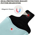 thumbnail image 3 of Haosy Mint Blue Golf Mallet Putter Cover Strong Magnetic Leather Golf Club Headcover Closure, 3 of 7