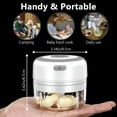 thumbnail image 2 of Electric Mini Garlic Chopper, 100ML Food Chopper Garlic Mincer USB, Vegetable Chopper, Onion Chopper, Portable Small Food Processor for Garlic, Ginger, Chili, Vegetables, 2 of 15
