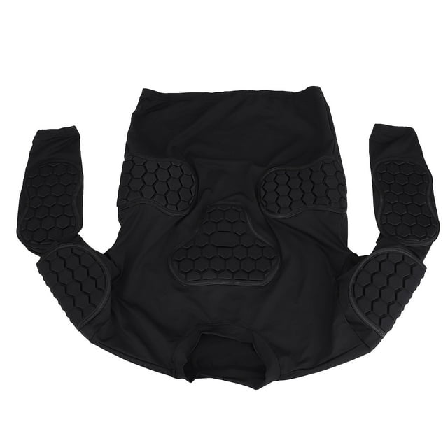 Football Goalkeeper Compression Shirt Jersey Goalkeeper Top with EVA High Elastic Impact Blocks for Basketball Soccer Baseball Rugby