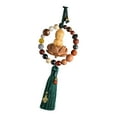 thumbnail image 5 of AMLESO Buddha Statue Car Pendant Dangling Ornament, Wood Gift ,Automotive Accessories, Auto Interior Dangle Rear View Mirror Pendant green tassel, 5 of 9
