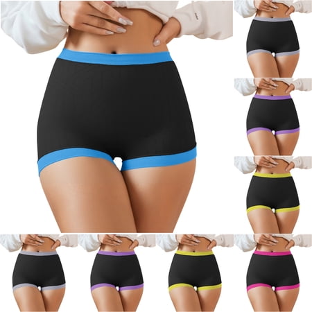 Elvqul Breathable Underwear for Women Boy Shorts Briefs Soft Comfort Sports Juniors Panties