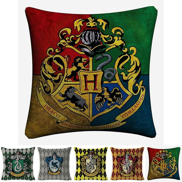 Harry Potter Slytherin Ravenclaw Hufflepuff Gryffindor Hogwarts Cushion Cover Throw Pillow Case Sofa Car Home Office Decoration Gift Size Hogwarts Walmart