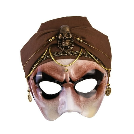 Halloween Fortune Teller - Half Mask - With Brown Scarf - Male