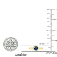 thumbnail image 4 of Dazzlingrock Collection 5mm Round Blue Sapphire Solitaire Engagement Ring for Women (Color Blue, Clarity Highly Included) in 14K Yellow Gold, Size 5, 4 of 5