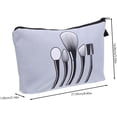 thumbnail image 3 of HUGFEGWE Hanging Cosmetic Bag Cosmetic Bag Travel Makeup Bag Toiletry Portable Pouch Simple Personal Care Bag Container Printing, Grey, 21.5X14X1CM U2536-3892, 3 of 9