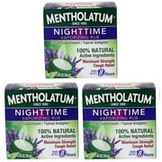 Mentholatum Nighttime Vaporizing Rub Maximum Strength Cough Relief, 1.76 oz (Pack of 3)