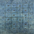 thumbnail image 1 of Ahgly Company Machine Washable Indoor Square Industrial Modern Greenish Blue Green Area Rugs, 4' Square, 1 of 7