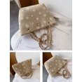 thumbnail image 2 of YOUI-GIFTS Women Handmade Rattan Shoulder Bag Daisy Printed Beach Handbag Handwoven Tote Bag Turn Locks Casual Bag, 2 of 6