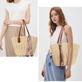 thumbnail image 2 of Bolsa de playa Trifabricy, grande, tejida en paja, para mujer, 2 of 8