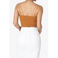 thumbnail image 2 of TheMogan Women's Solid Spaghetti Straps Ribbed Seamless Stretch Crop Cami Tank Top, 2 of 7