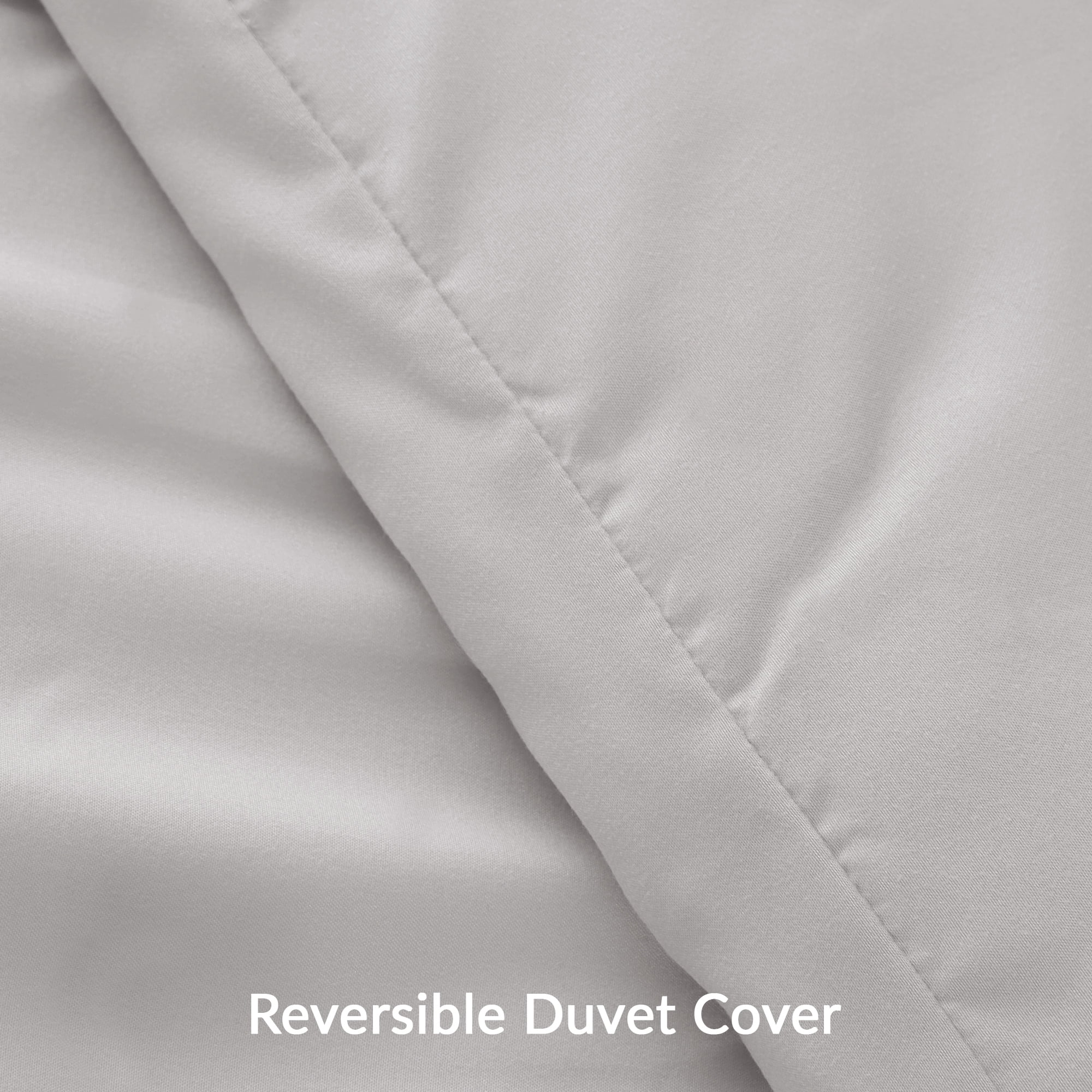 Exclusivo Mezcla Queen Bedding Duvet Cover Set, 3 Pieces Lightweight Comforter Cover with Pillow Shams (Light Grey)