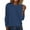 Blue, variant on WTXUE Long Sleeve Round Neckline, Women's Spring/Summer Crewneck Sweater Pullover Knit with Solid Color Thin d Warm Top/Autumn Coat Gold XXL