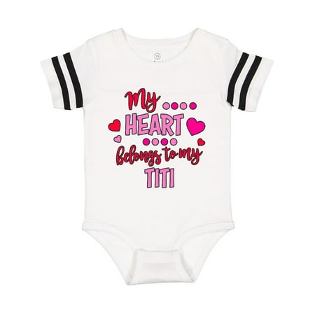 

Inktastic My Heart Belongs to my Titi Gift Baby Boy or Baby Girl Bodysuit
