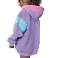 thumbnail image 4 of Femmes Sweat-Shirts à Capuche Contraste Couleur Décontracté Lâches à Manches Longues Pulls avec Poches, 4 of 8