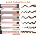 thumbnail image 2 of Rizador 6 en 1, juego profesional de rizador de cabello con calentamiento instantáneo con 6 barriles de cerámica intercambiables (0.35'' a 1.25'') y 2 ajustes de temperatura, guante protector contra e, 2 of 5