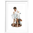 thumbnail image 2 of Art.com C-L-E-A-N (or Boy Drying Off after Bath) Giclee Print by Norman Rockwell, White Frame Wall Art, 17" x 23", 2 of 5