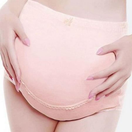 

Clearance!Cozy Soft Women Maternity Cotton Panties Pregnancy Adjustable High Waist Underwear Pink XL