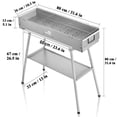 thumbnail image 7 of WILLBBQ Charcoal Grills Commercial Quality Portable Hibachi BBQ Lamb Skewer Folded Camping Barbecue Grill for Backyard Outdoor Cooking Use(31.6x10.3x5.1 inch) - The Perfect Gifts for Grill Lovers, 7 of 7