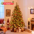 thumbnail image 2 of Costway 7 FT Artificial Christmas Tree with 846 Branch Tips 340 Warm White LED Lights, 2 of 10