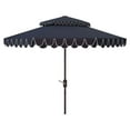 thumbnail image 2 of Safavieh 99.61" Navy/White Round Market Patio Umbrella, UV Resistant, 2 of 5