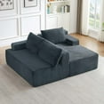 thumbnail image 5 of Miniyam L-Shaped Sectional Sofa with 3 Pillows, No Assembly Required, Modular Couches Sleeper for Living Room, Bedroom, Apartment, Dark Grey (Right Facing Chaise), 5 of 12